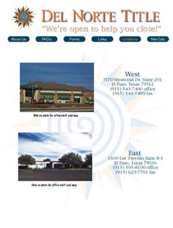 Locations page